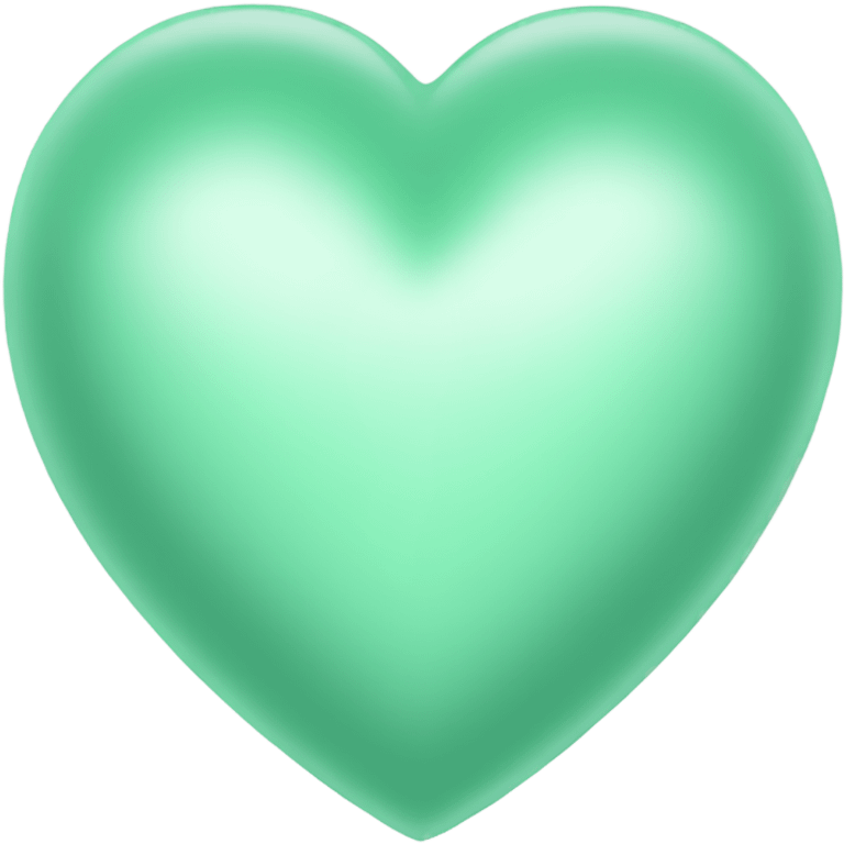 mint green heart  emoji