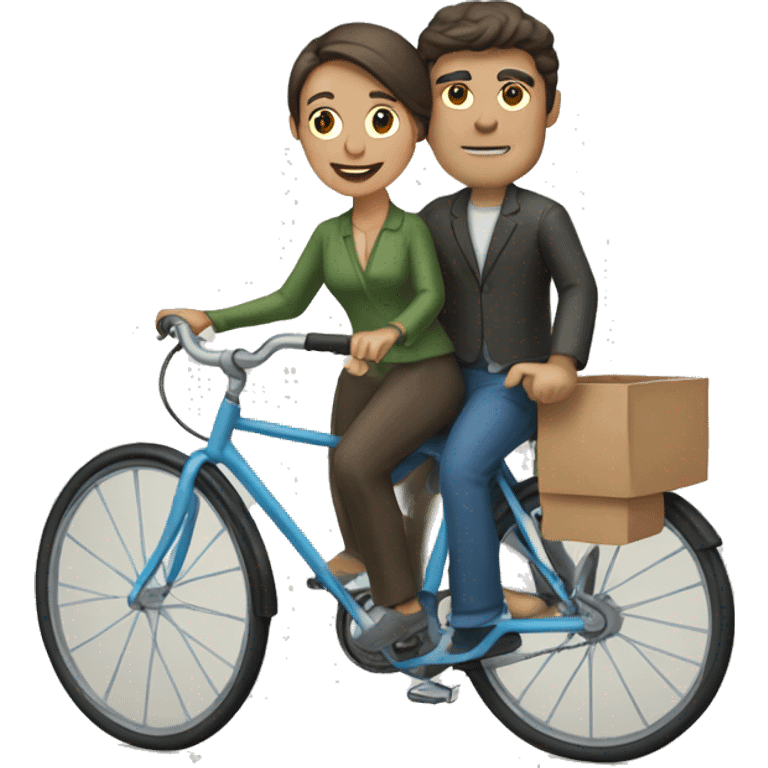 Bicycle man and woman emoji