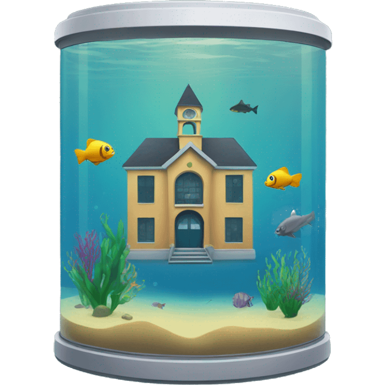 A school in an aquarium  emoji