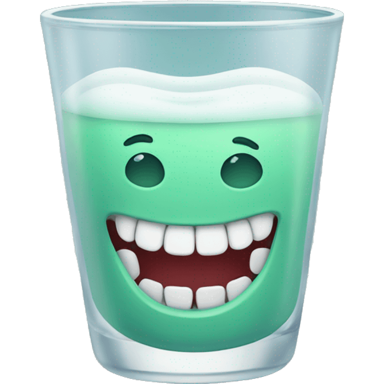 dentures in glass cup emoji