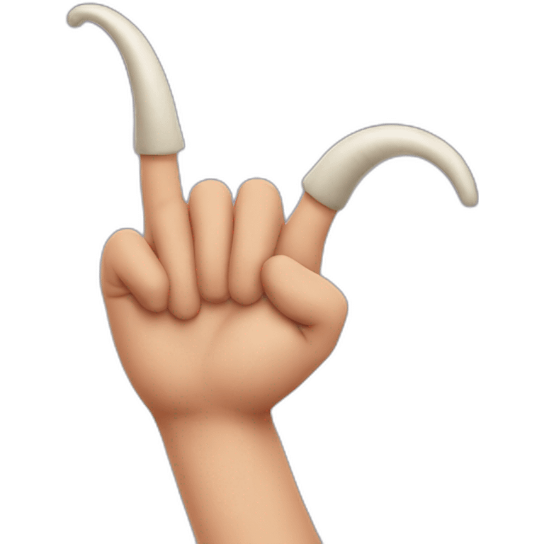 hand showing the horns emoji