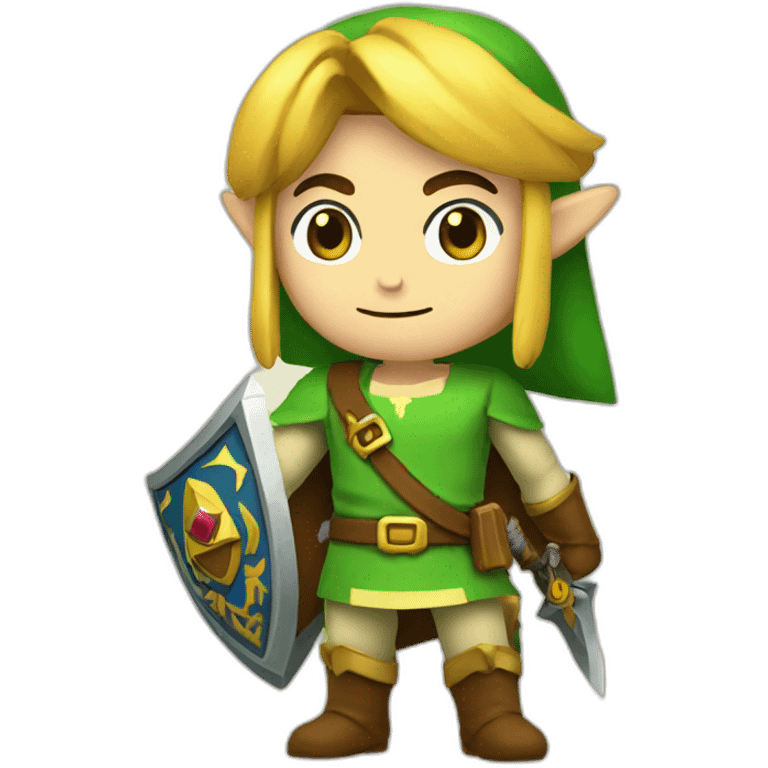 link dressed up as Zelda emoji