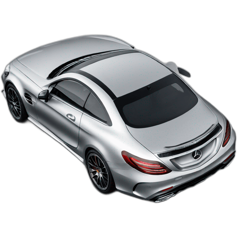 mercedes amg, silver，bottom to up view emoji