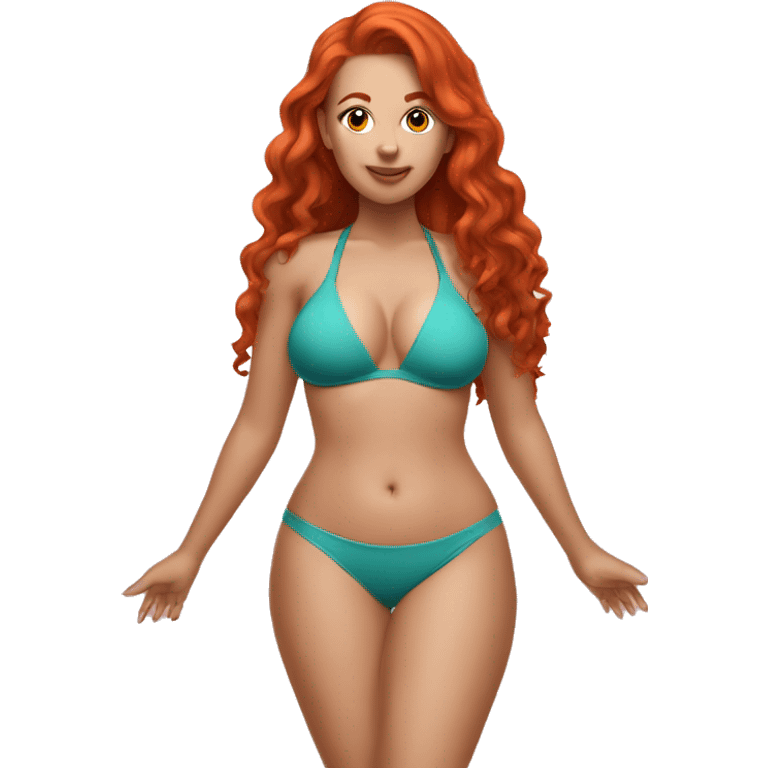 Curvy redhead in bikini body sfw emoji