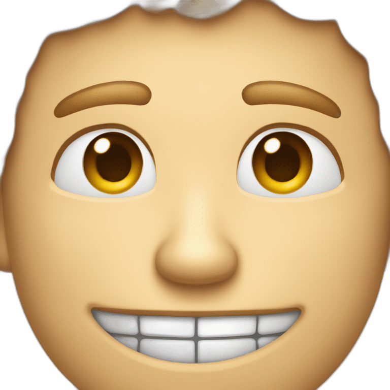 Chat avec un sourires humain avec un nez de clon emoji