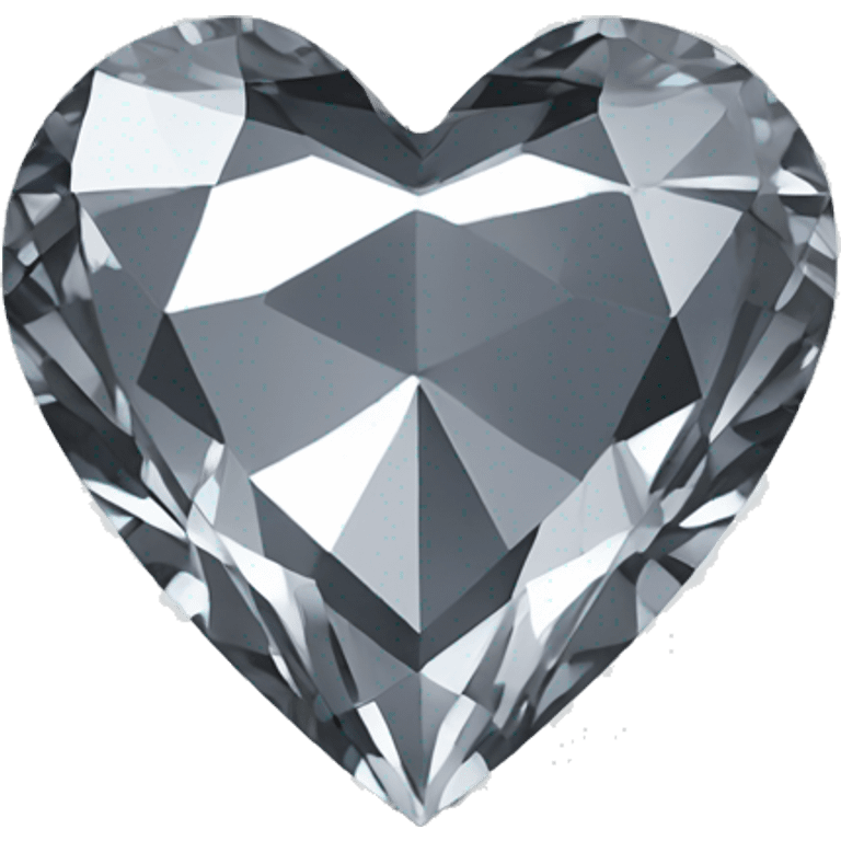 Heart shaped 56-carat gray diamond emoji