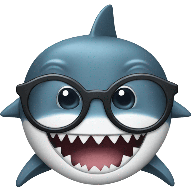 A shark with glasses  emoji