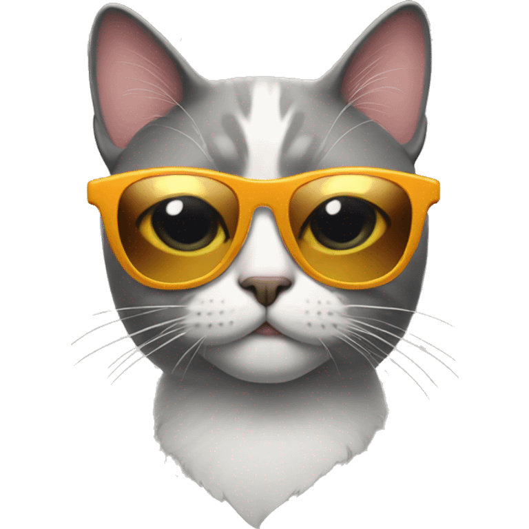 Cat with sunglasses emoji