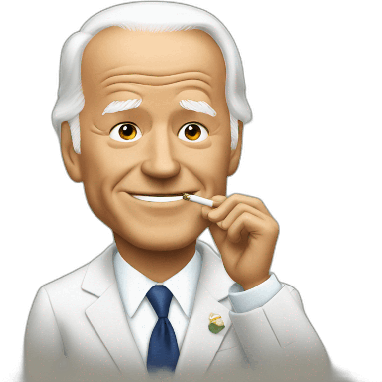 Joe Biden smoking weed emoji