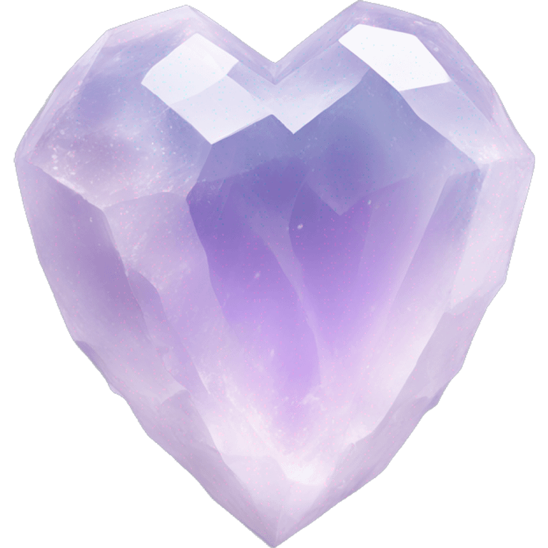 Pastel white fluorite crystal heart emoji