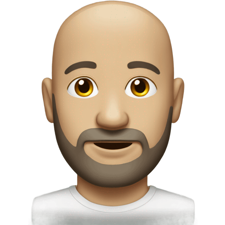 realistic bald male portrait with beard emoji