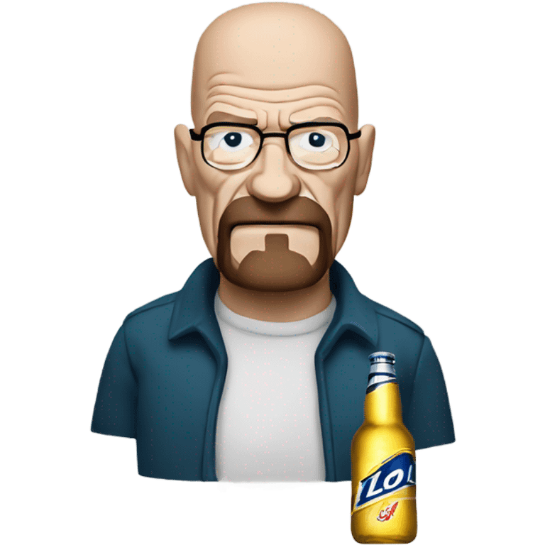 Walter white drinking a miller light emoji