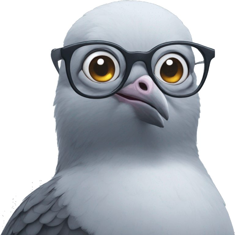 pigeon with glasses emoji