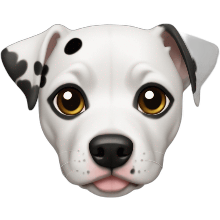 skinny jack russel pitbull mix white with black spots emoji