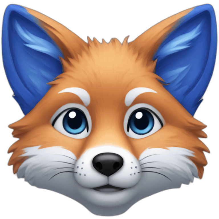 Blue Fur Fox emoji