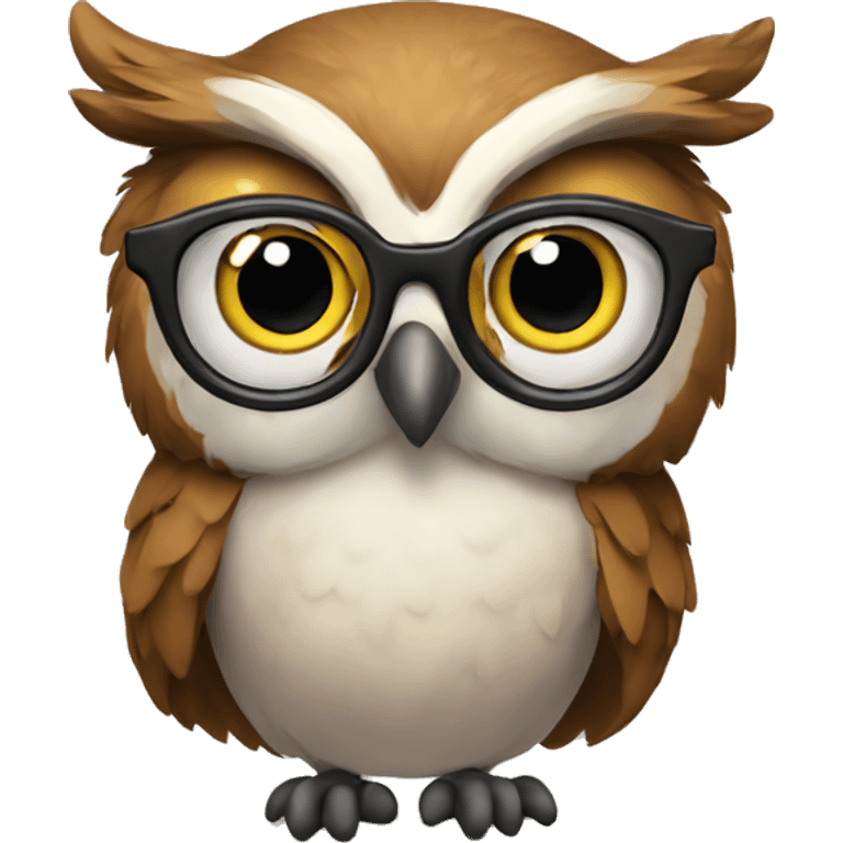 Curious owl with spectacle  emoji