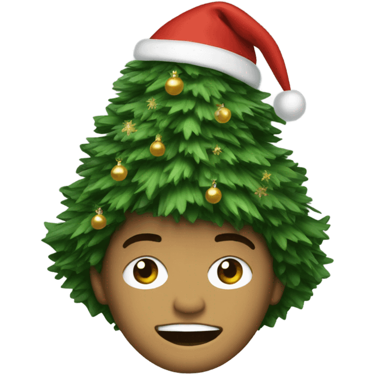 Christmas tree of bruno mars face emoji