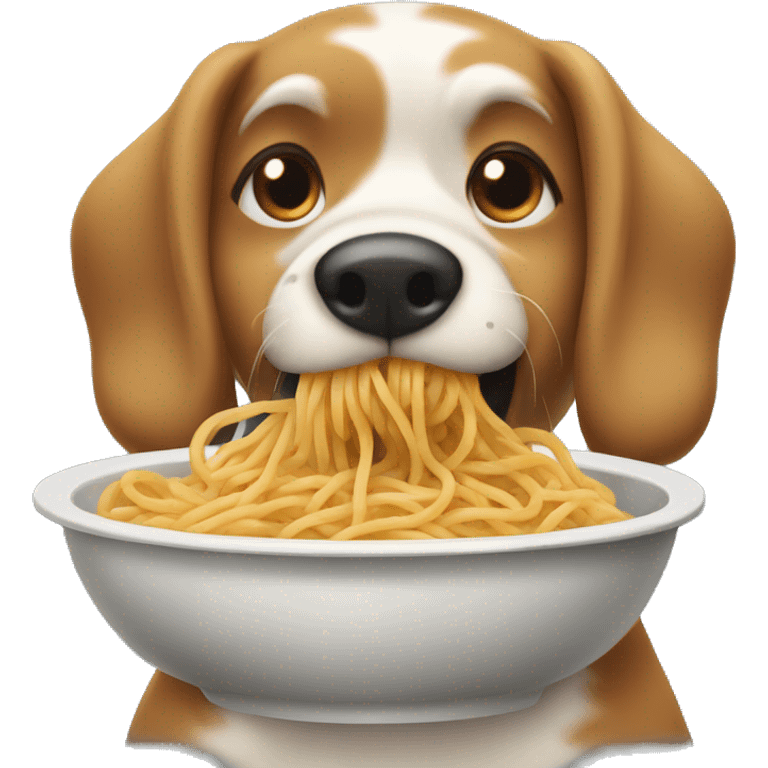 Dog eating spaghetti  emoji