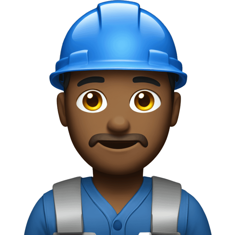 Construction worker with blue work wear emoji