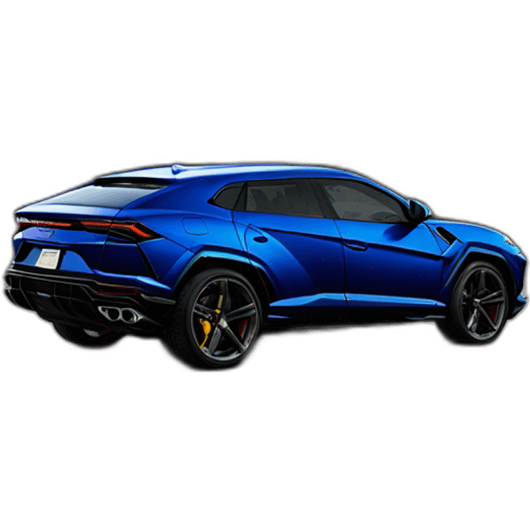 lamborghini urus in dark blue and with "Nath" written on the license plate emoji