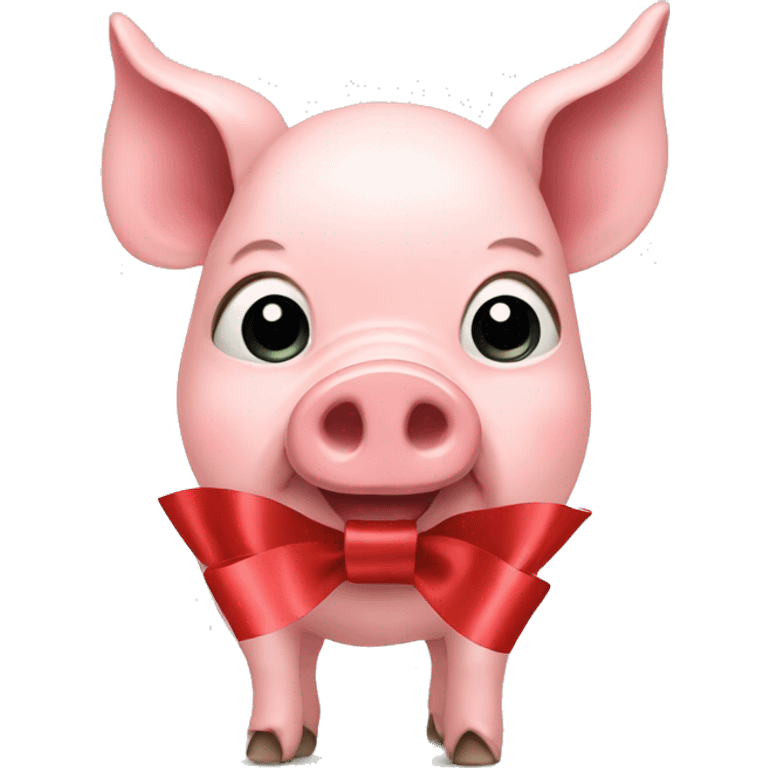 Pig With ribbon emoji