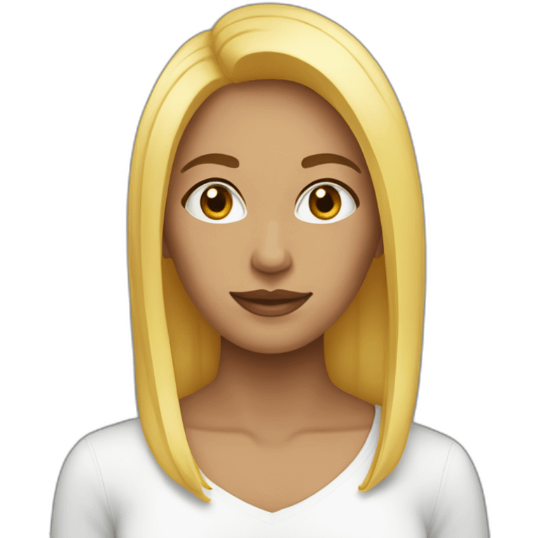 Mujer pelo corto blanco emoji