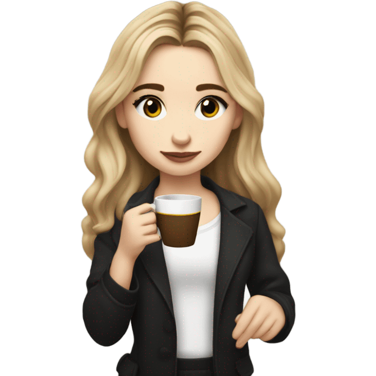 sabrina carpenter holding an espresso cup emoji