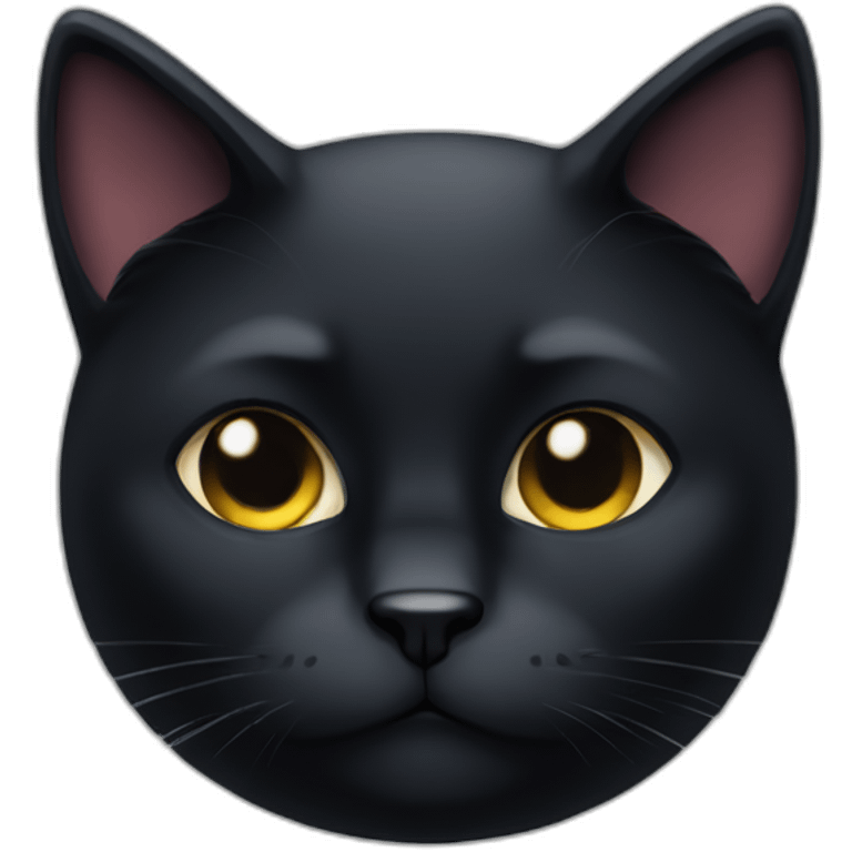 black cat face disapproval emoji