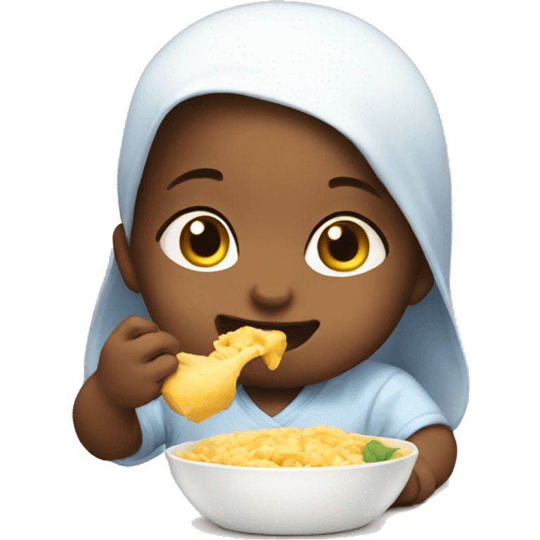 Cute baby eating  emoji