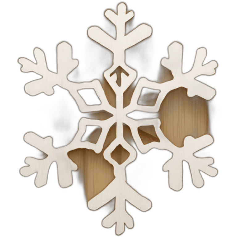 Wood sign with inscription «DECEMBER” and snowflake and christmas willow  emoji