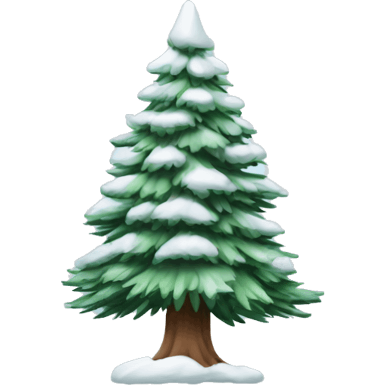 Pine tree with snow emoji