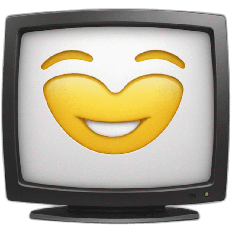 very happy face front the monitor emoji