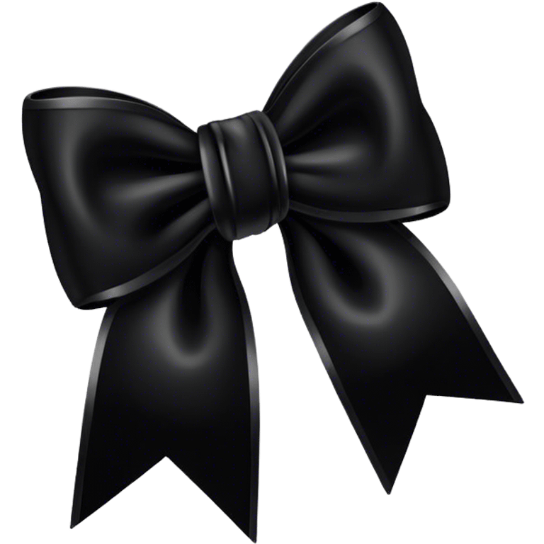 Black velvet bow  emoji