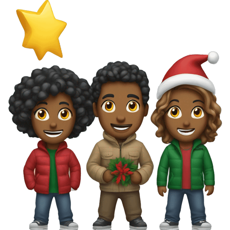 Group of 5 in New York for Christmas  emoji