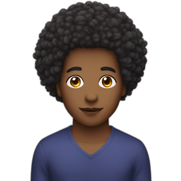 Cheveux afro emoji