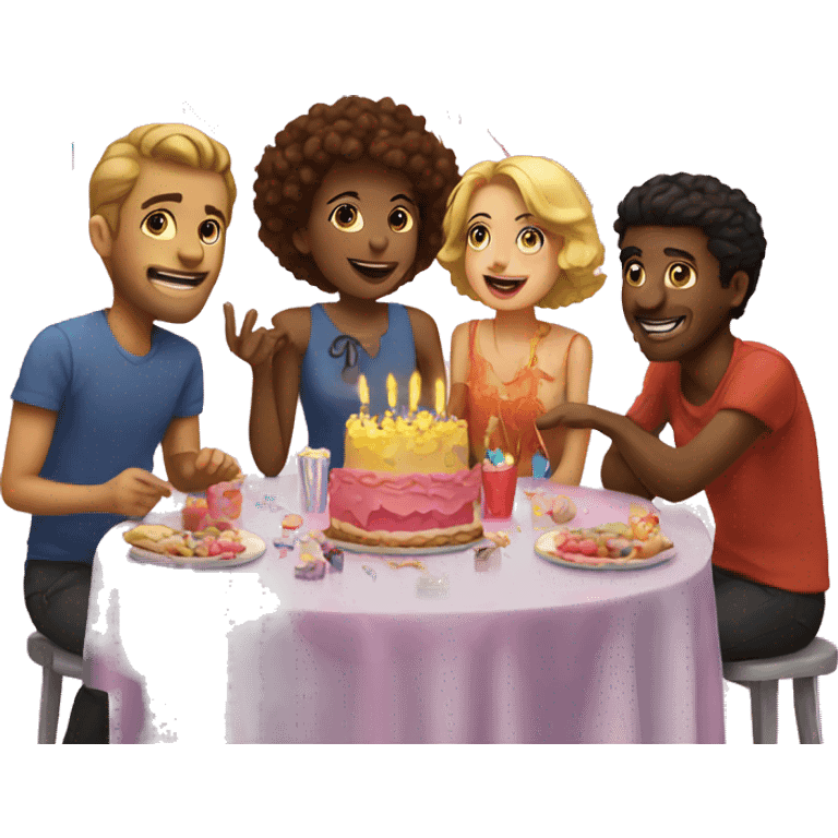 birthday party with friends emoji