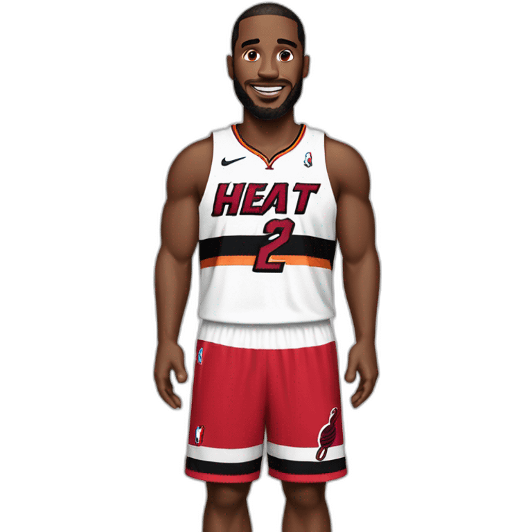 patrick wearing red miami heat jersey emoji