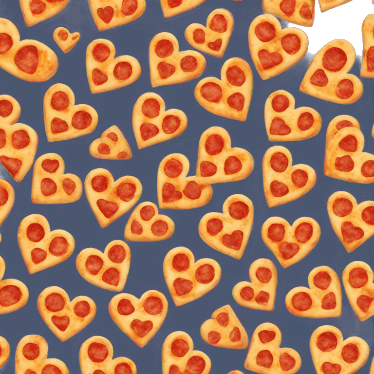 Heart shaped pizza emoji