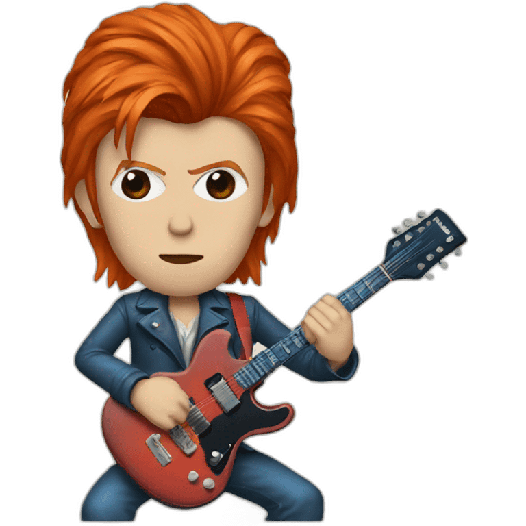 David bowie with guitar emoji