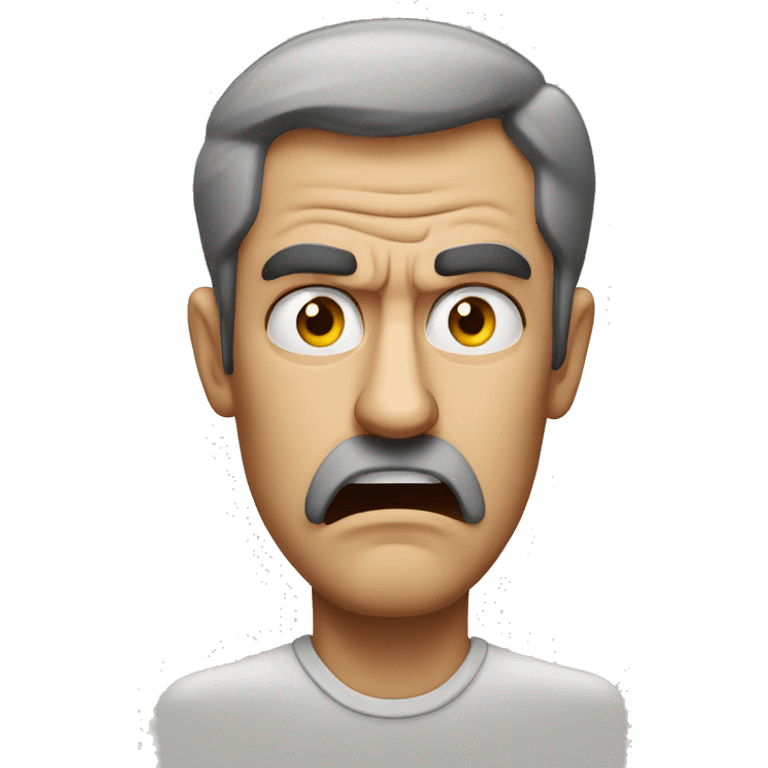 an angry european man emoji