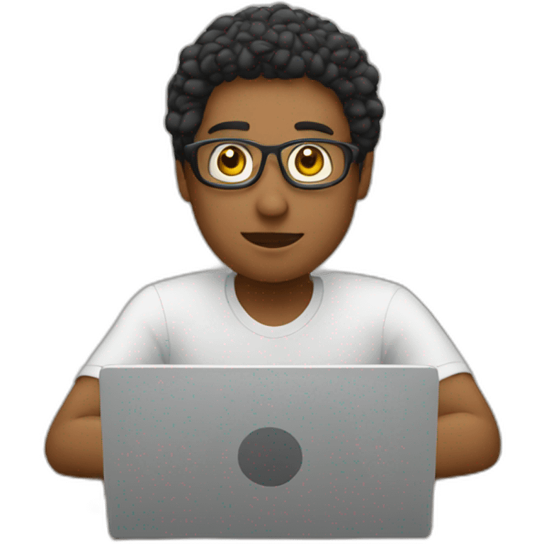 a person editing a video on a computer emoji