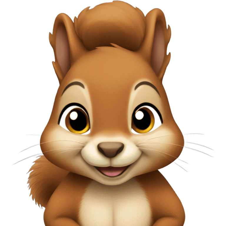 Female squirrel with a smirk  emoji