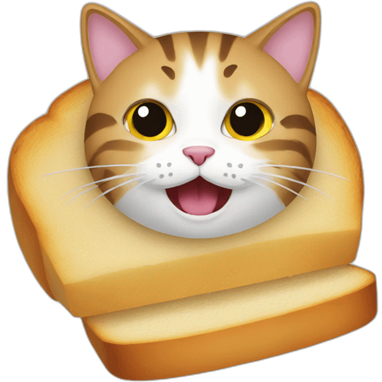 cat eat bread emoji