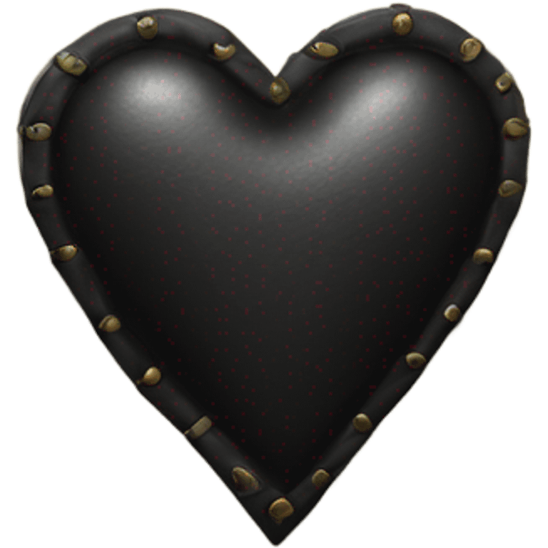 medieval black leather heart  emoji