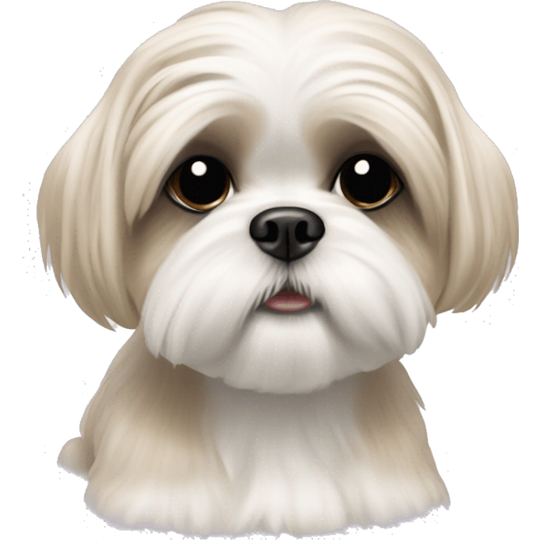 cream shih tzu white girl cute short hair  emoji