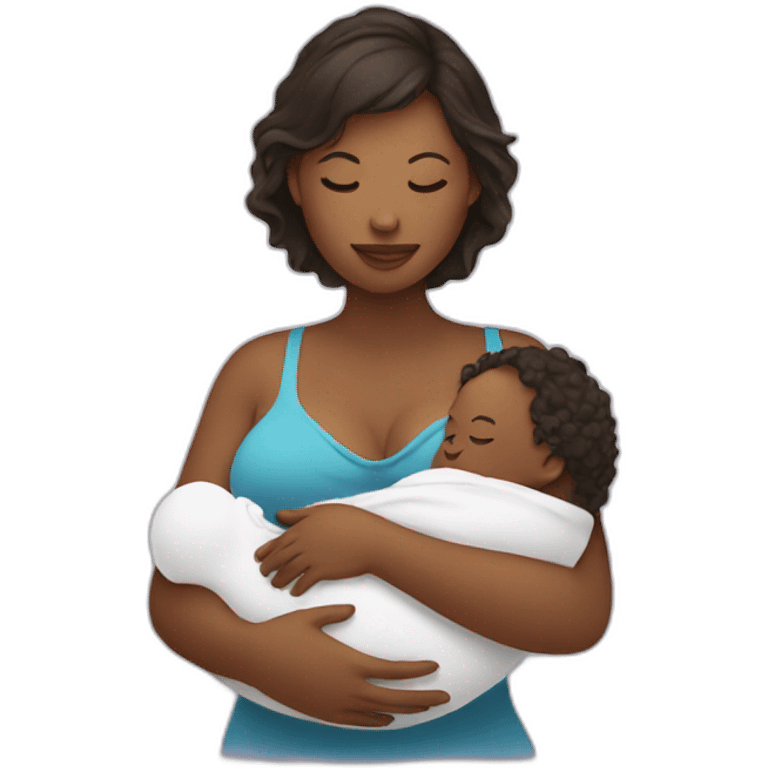 Woman breastfeeding her baby emoji