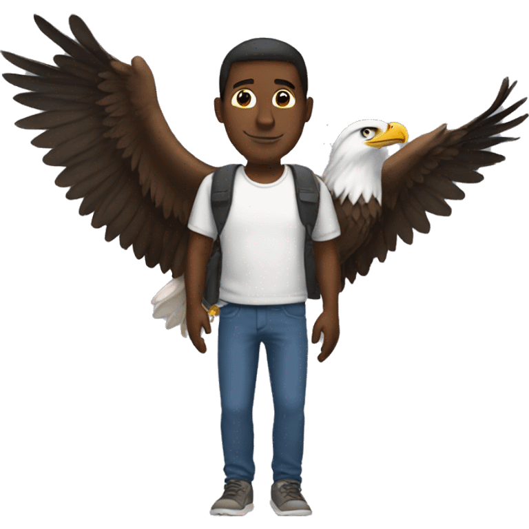 guy with an eagle on his shoulder emoji