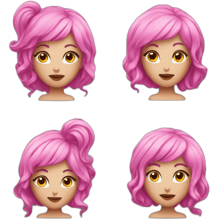 pink hair mistress with a mask emoji