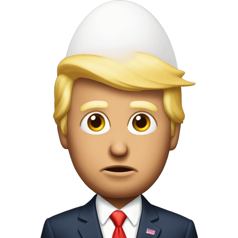 donald trump with egg plan on head emoji