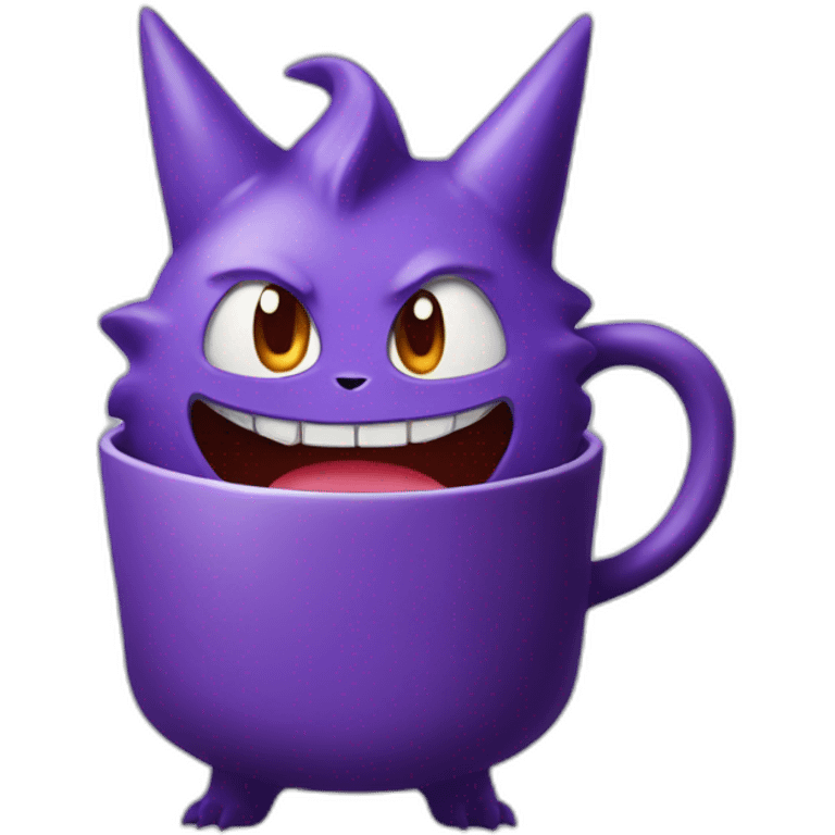 gengar with coffee emoji